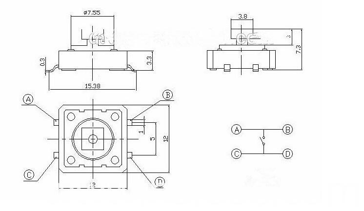 Fbsw9638 Tactile SMD Switch Safe Switch High Quality Switch (FBELE)